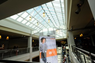 These glass panels gives you a great open air feel while shopping indoors at Kings Plaza Mall.