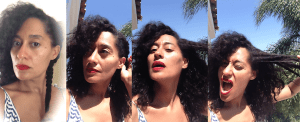 Tracee has this great head of curly hair and it has become a signature of sorts. She partnered with "Optimum" hair care products a few months back to rep their Amla line.